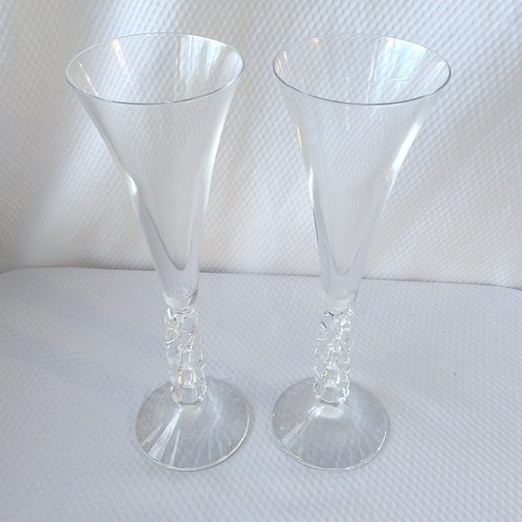 Cristal d’ Arques Millennium “2000” Champagne Flutes. Set of two. - Picture 2 of 5